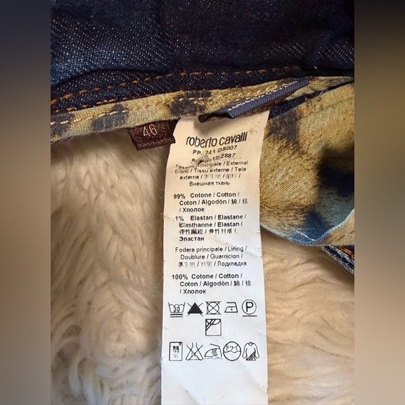 NWT Roberto Cavalli Straight Leg Skinny Jeans - Size 10 (IT46) - Picture 6 of 9
